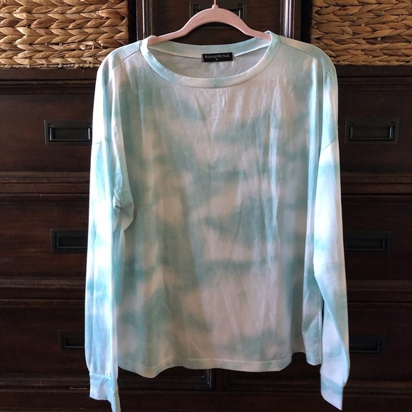 Romantic Hut blue tie dye long sleeve lounge top in size XL - Picture 1 of 6